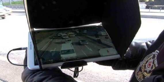 Trafikte drone ile denetim yapıldı