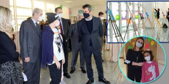 Kanser savaşçısı miniklerden resim sergisi