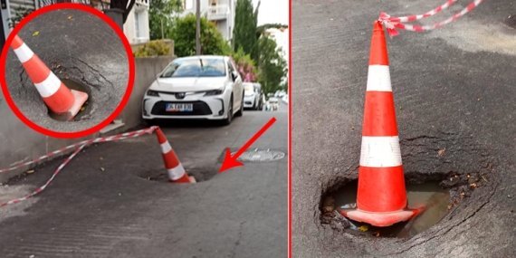 Ferahevler’de çöken yola dikkat!