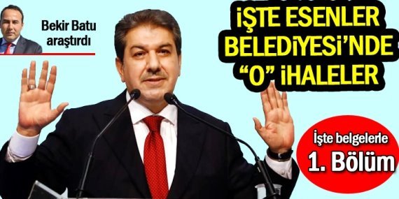 İşte Esenler Belediyesi’ndeki ihaleler ve kazananları;
