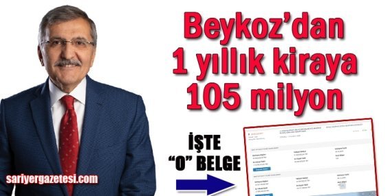 Beykoz’da 1 yıllık kiraya 105 milyon lira
