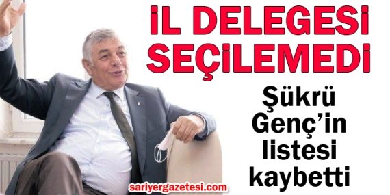Şükrü Genç’in listesi kaybetti, il delegesi seçilemedi!