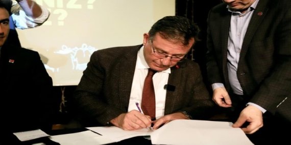 Oktay Aksu, taahhütname imzaladı