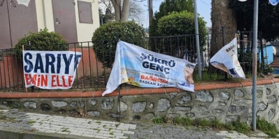 Şükrü Genç’in pankart ve afişlerine zarar verildi
