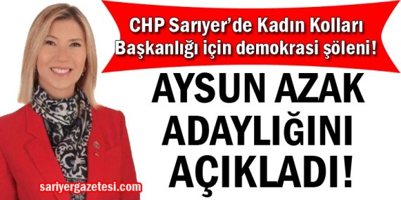 Aysun Azak, CHP Kadın Kolları Başkanlığı’na aday!