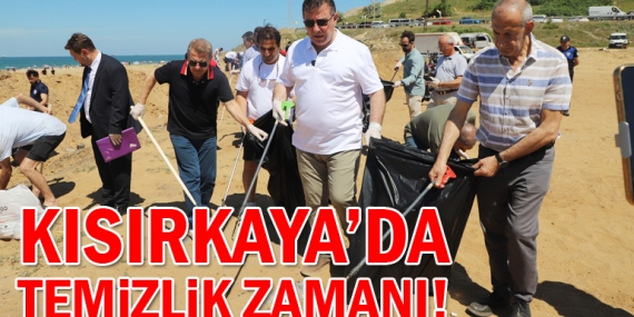 Kısırkaya Plajı’nda temizlik operasyonu!