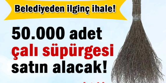 Belediye ihaleyle 50.000 adet “çalı süpürgesi” satın alacak!