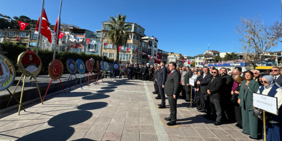 Sarıyer’de çelenk sunma töreni yapıldı