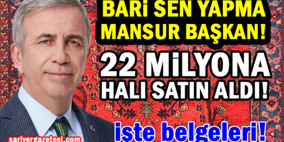 Ankara Büyükşehir Belediyesi 22 milyon liralık halı satın aldı!
