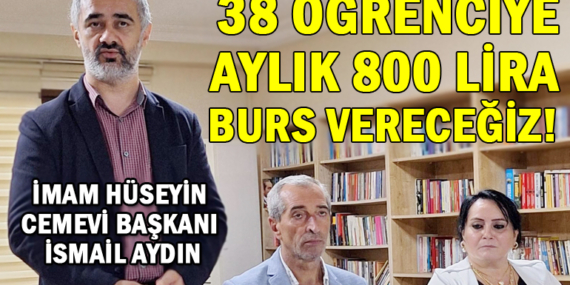 Sarıyer İmam Hüseyin Cemevi, 38 öğrenciye aylık 800 lira burs verecek!
