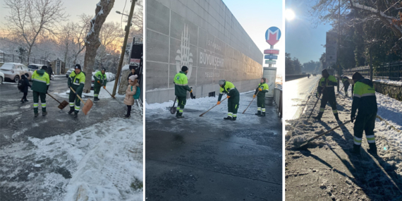 Sarıyer’de buzlanma tehlikesine 7/24 mücadele!