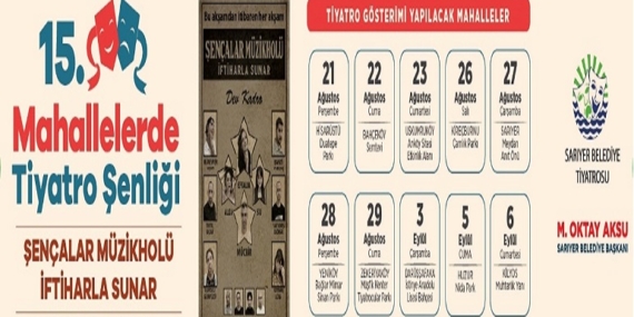 Sarıyer Mahallelerinde nostaljik tiyatro şenliği