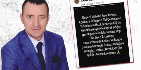 Kilyos Muhtarı Cem Şaik; “Geceyi nezarette geçirdim, savcılık serbest bıraktı”