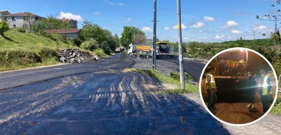 Kocataş Mahallesi’nde asfaltlama çalışması